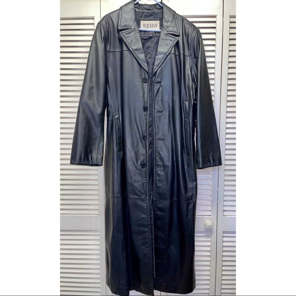 Wilson’s leather trench coat